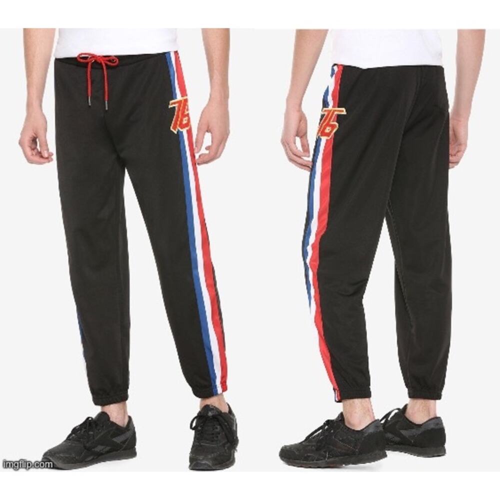 Overwatch NWT Men's Medium Soldier 76 Black Jogger Track Pants Sweats Athleisure